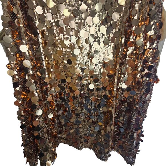 Torrid Sophie Sequin Swing Cami Gold Sequin Holiday Party Glam Yacht Gala Sz 5X - Picture 4 of 10